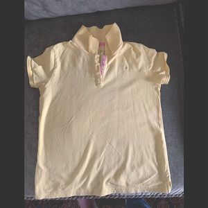 Lilly Pulitzer yellow polo shirt